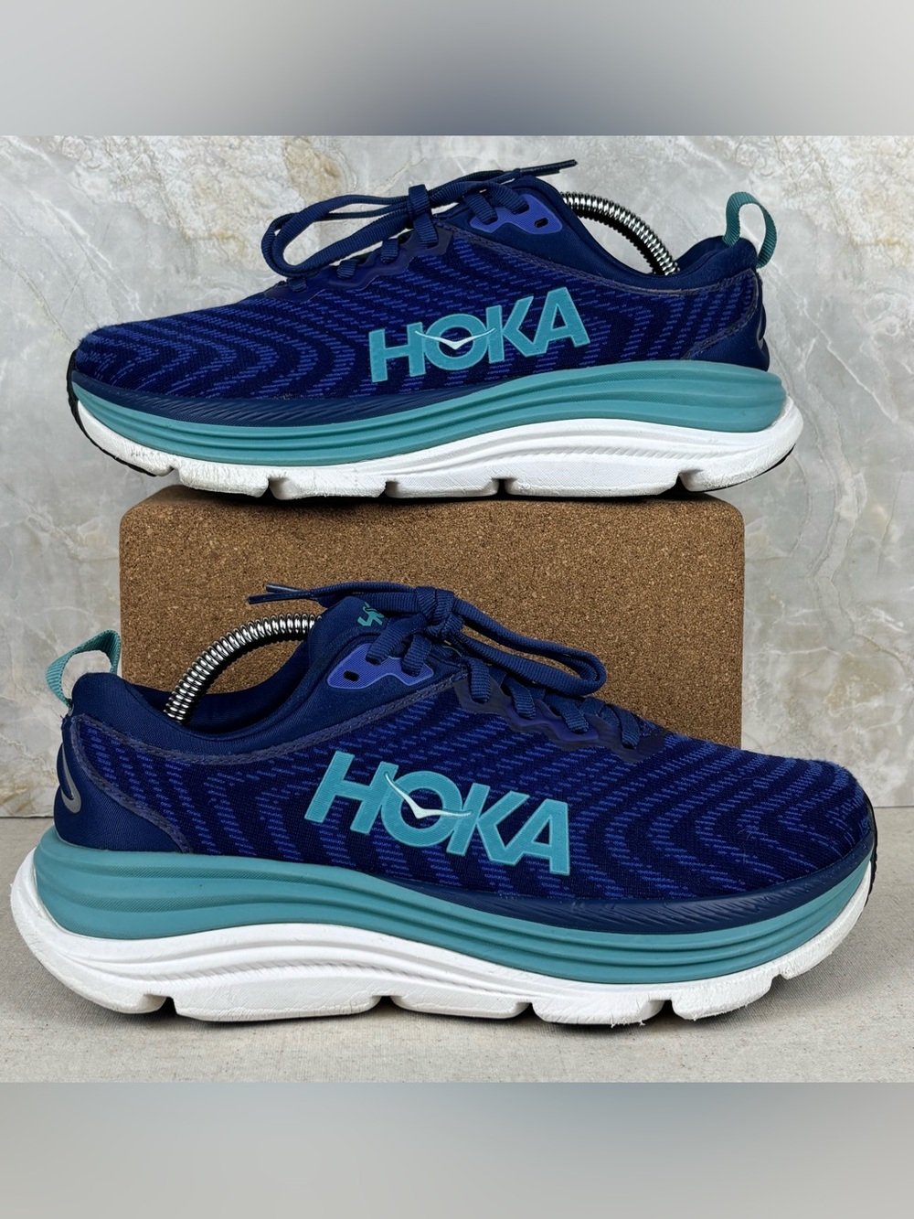 HOKA Gaviota 5 Blue Aqua Stability Running Shoes Women’s 7.5B Style 1134235